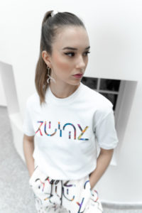 t shirt classique unisexe coton bio garnd logo imprimé couleur